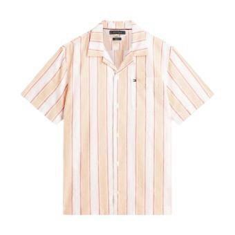 Tommy Hilfiger Mens Striped Short-Sleeved Shirt