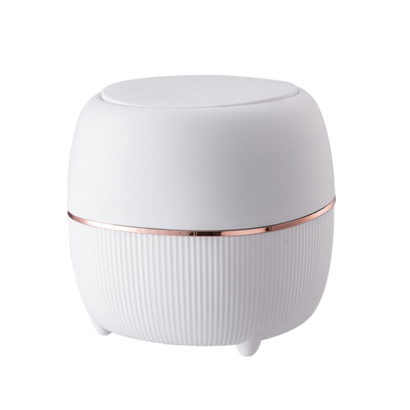 Desktop Trash Can Round Pressing Type With Lid Large Caliber Mini Garbage Bin Wastebasket For Household