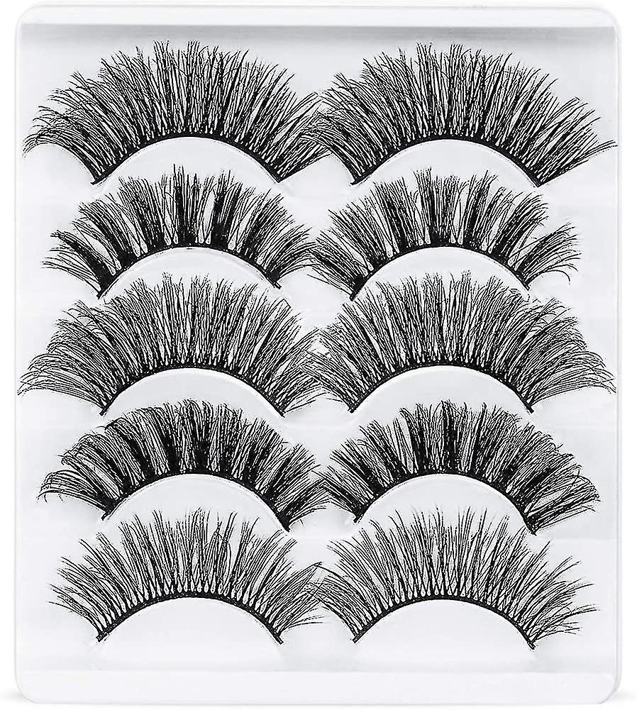 Faux cils naturels 3d. 5 paires de faux cils faits à la main naturels