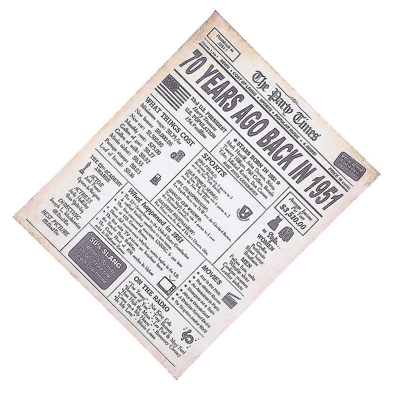 50X40cm 1 Posters, Prints, & Visual Artwork Turning 70 Years Old Birthday Poster Back In 1