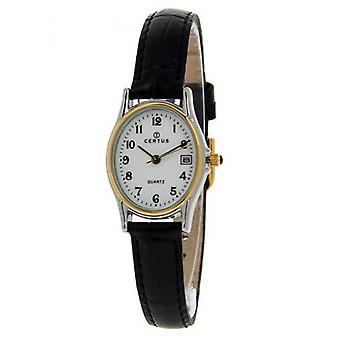 Reloj Certus 645329 Mujer - Correa de Cuero Negro