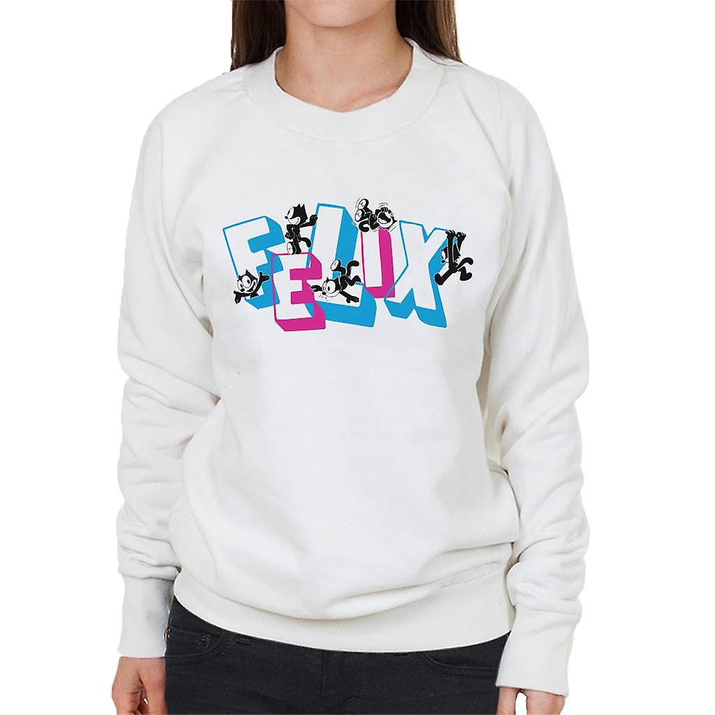 Felix The Cat Logo Montage Women's Sweatshirt