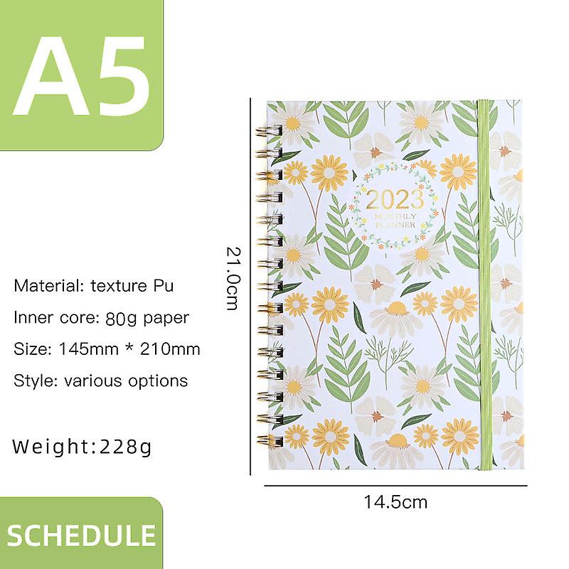 2023 Schedule book a5 coil day plan notebook week plan loose-leaf notebook