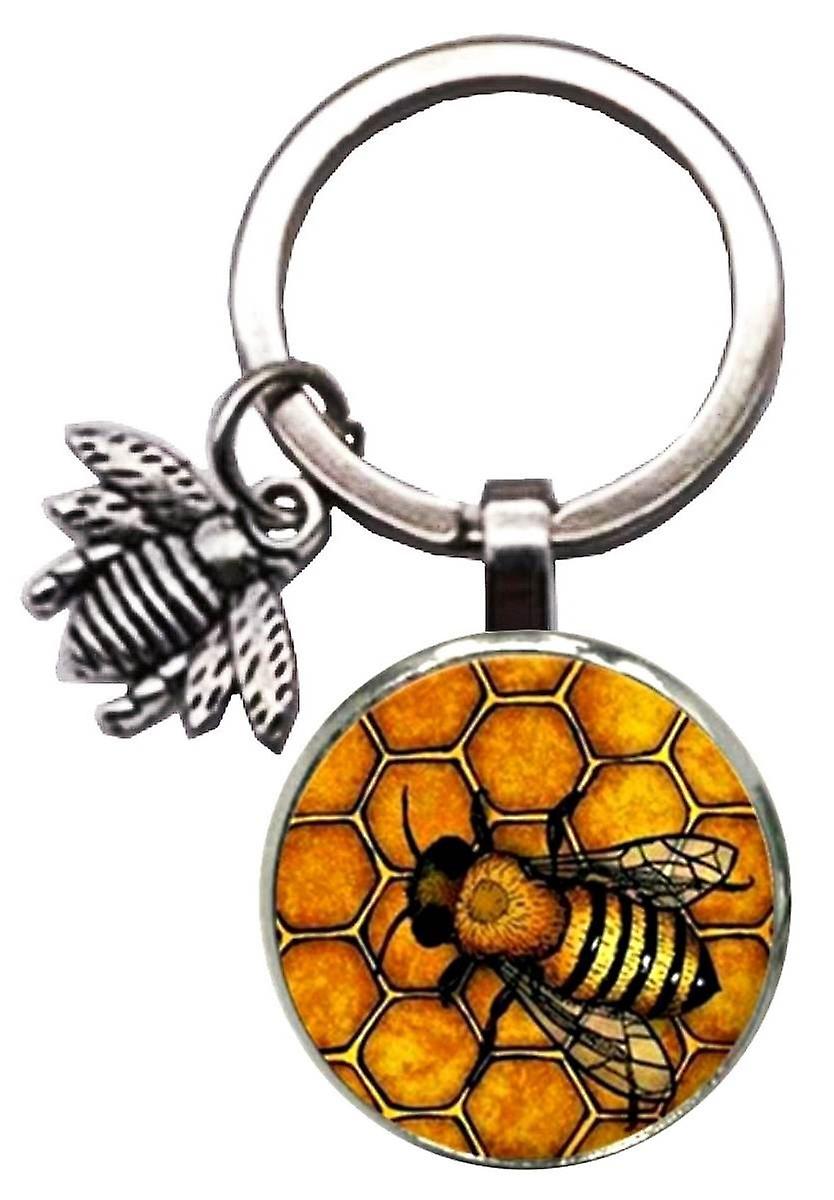 Bassin and Brown Bee Key Ring - Black/Yellow