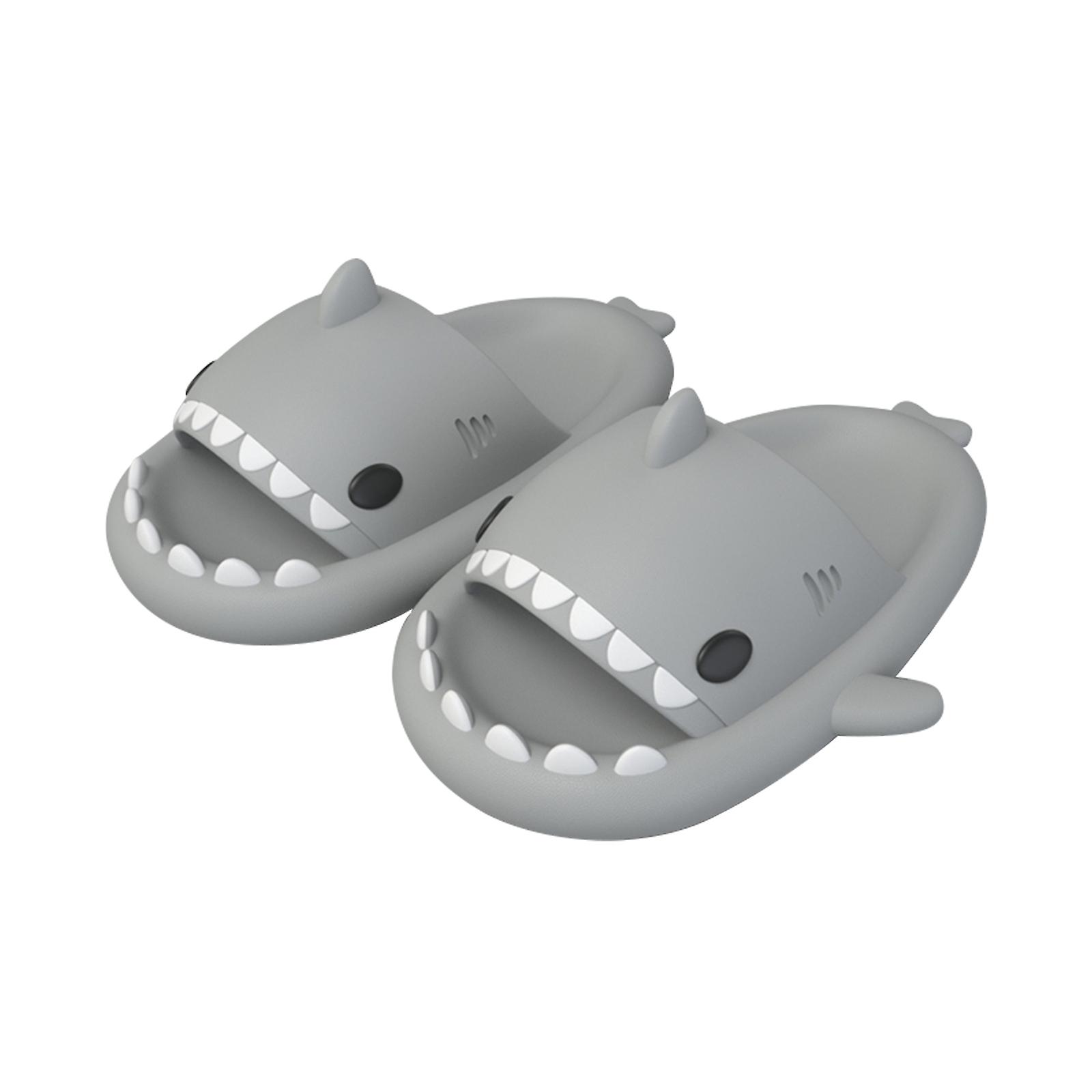Tecknad Haj Tofflor Par Slide Sandal Halkfri Dusch Strandpool Skor