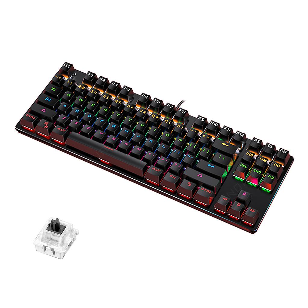 K400 Blue/Black Switches Mechanical Keyboard 87-key USB Wired With RGB Backlit