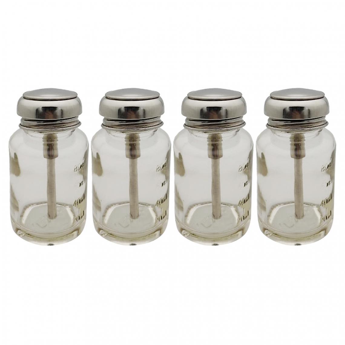 4pcs Makeup Remover Squeeze Bottle Alcohol Liquid Pump Dispenser 80ml