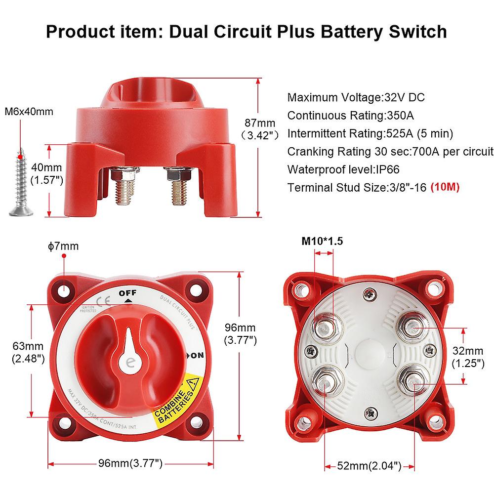 Heavy Duty 2 3 4 Position Afd Battery Disconnect 12v Switch Isolator Battery Circuit Cutter For Camper Rv Truck Boat Caravan