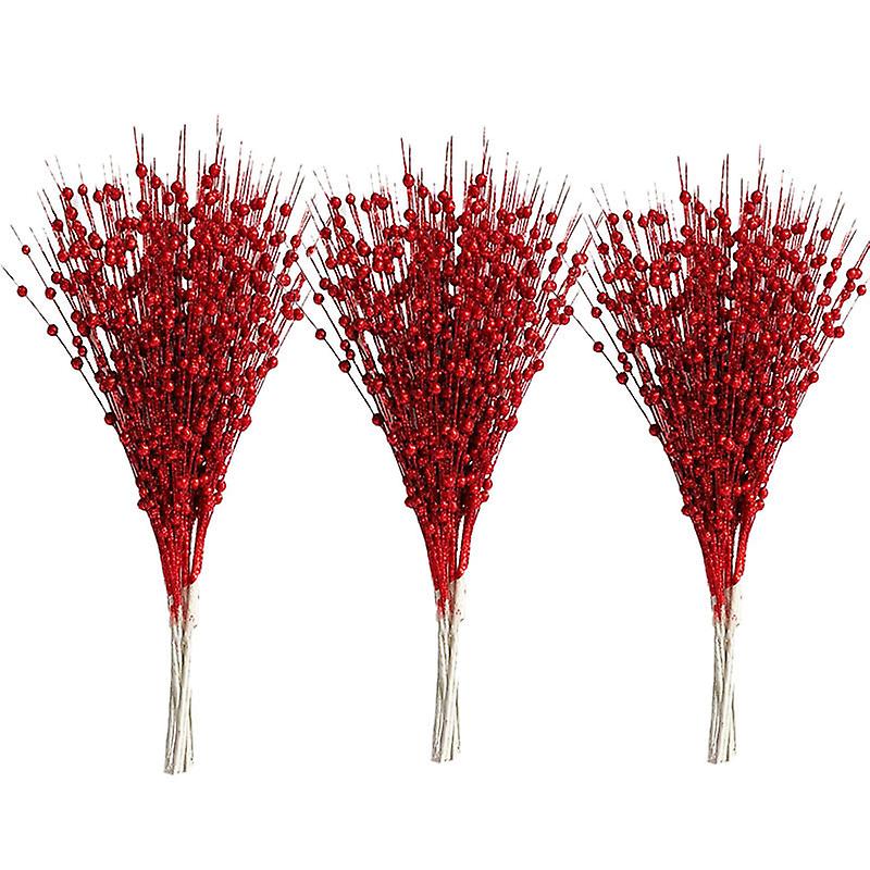 Christmas Gift Xmas 43cm 12 Fork Gold Powder Ball Tree Garland Rattan Sequins