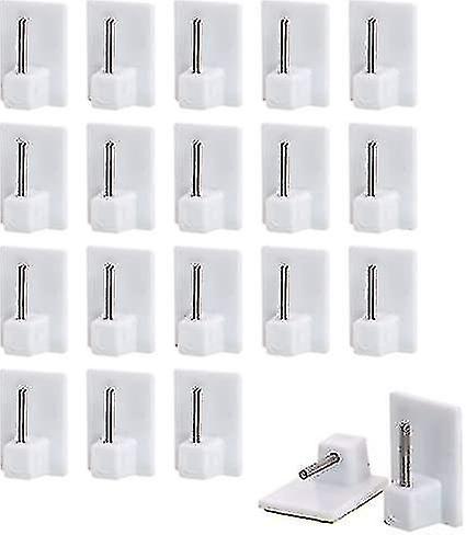 50 Packs Hooks - Sticky End Window Hook For Net Curtain Rods