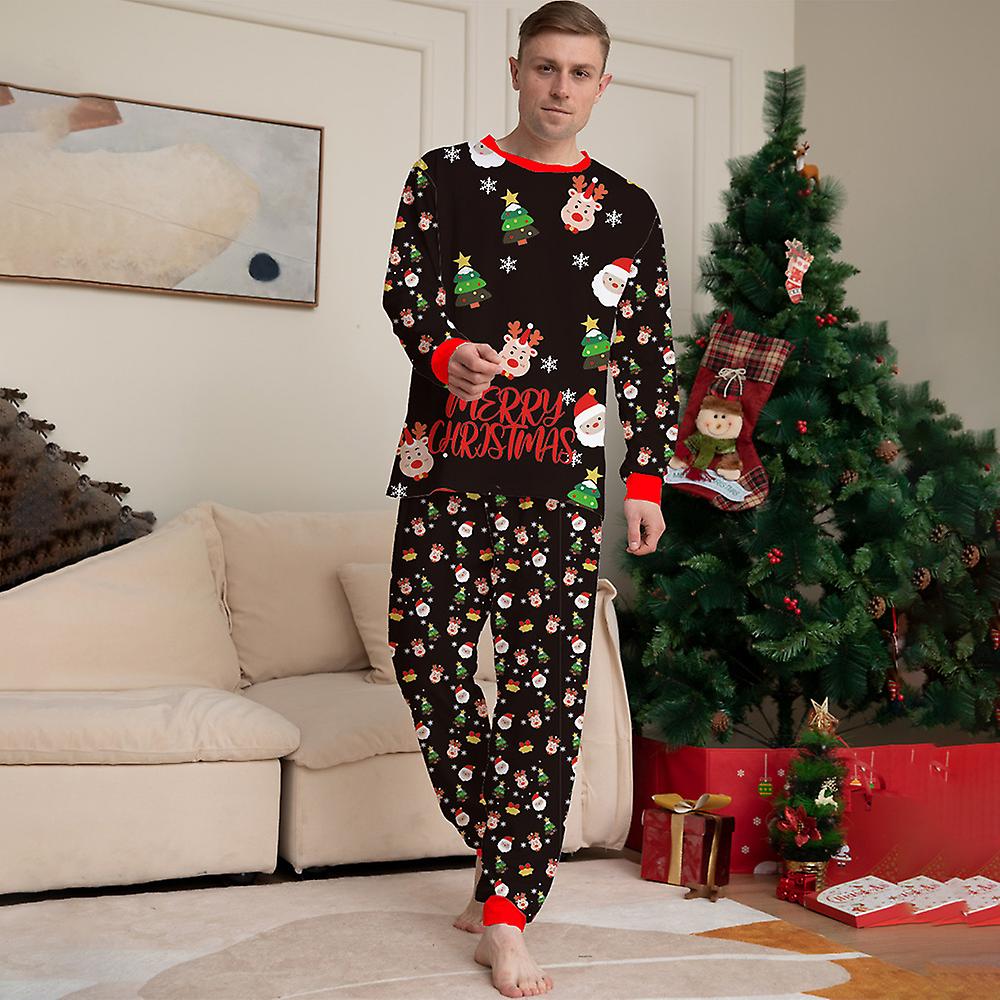 Børn Spædbørn Jul Familie Matchende Pyjamas Jul Trykt Voksen Nattøj Pyjamas Pjs Sæt