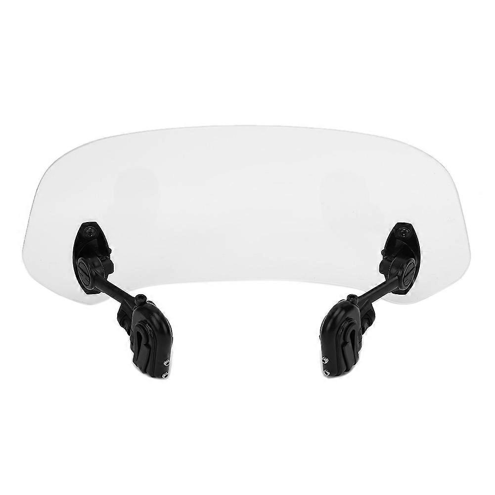 Motorcycle Windshield Extension Heighten Windscreen Adjustable Wind Rain Air Deflector Add On Spoiler Screen(Clear )