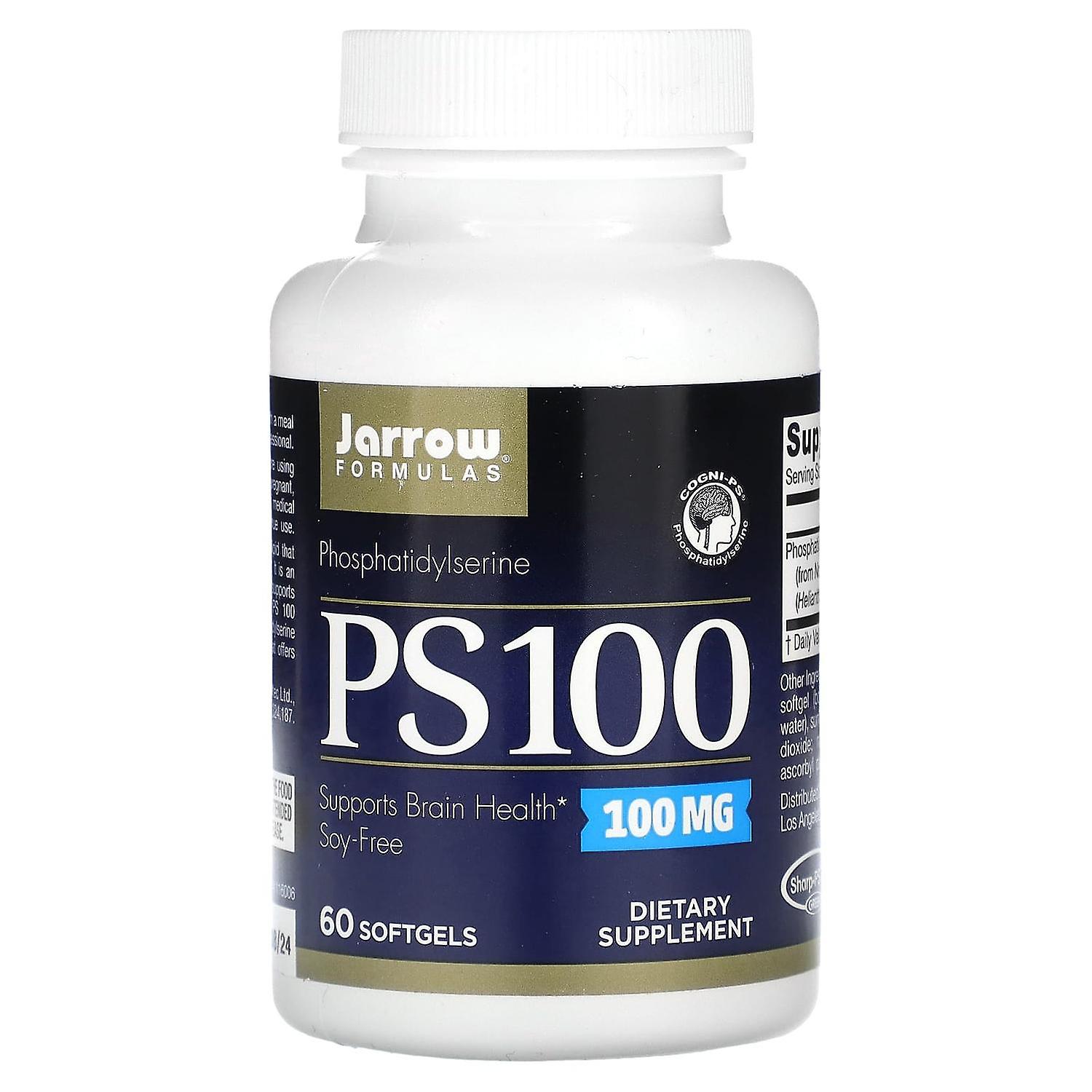 Jarrow Formulas, PS100, Phosphatidylserine, 100 mg, 60 Softgels
