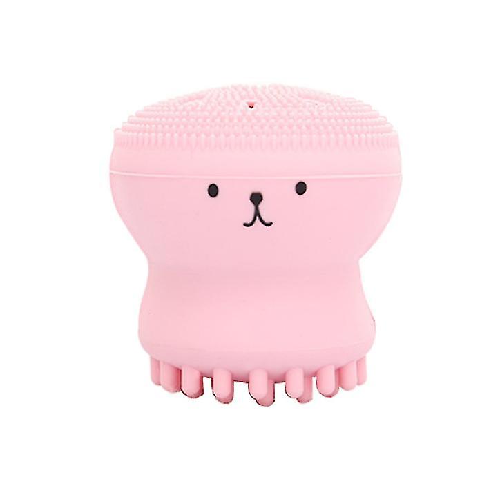 2Pcs Pink Octopus Shape Silicone Face Cleansing Brush - Face Washing Scrub, Skin Care,cleansing Instrument Brush Az14732