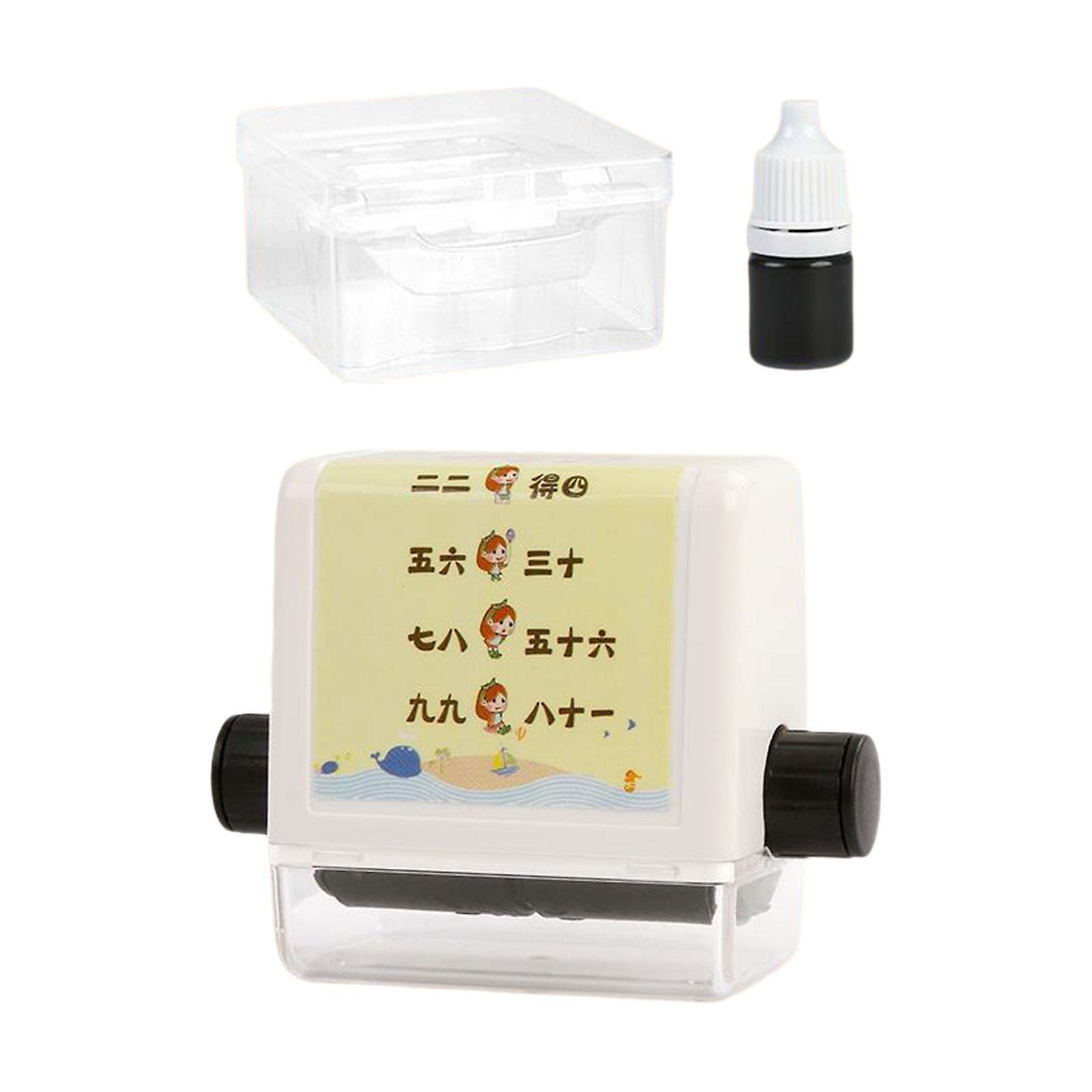 Smart Math Roller Stamp Portable with Ink Kid Roller Digital Teaching Stamp