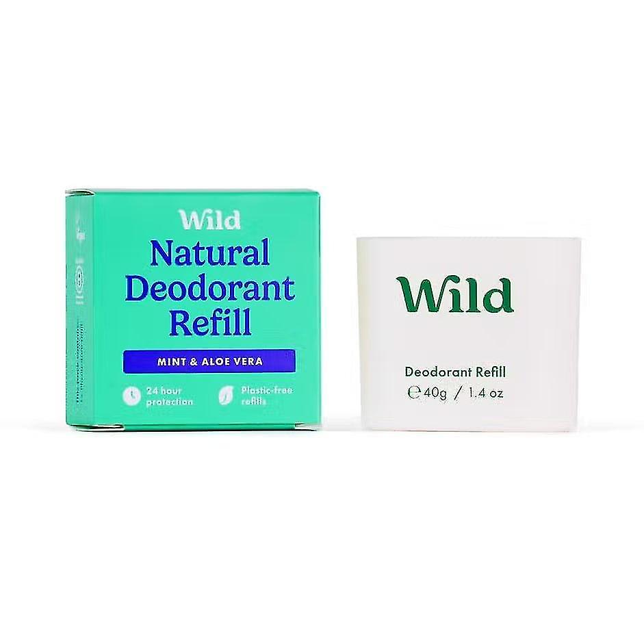 Wild Men's Natural Deodorant Refill - Mint & Aloe Vera