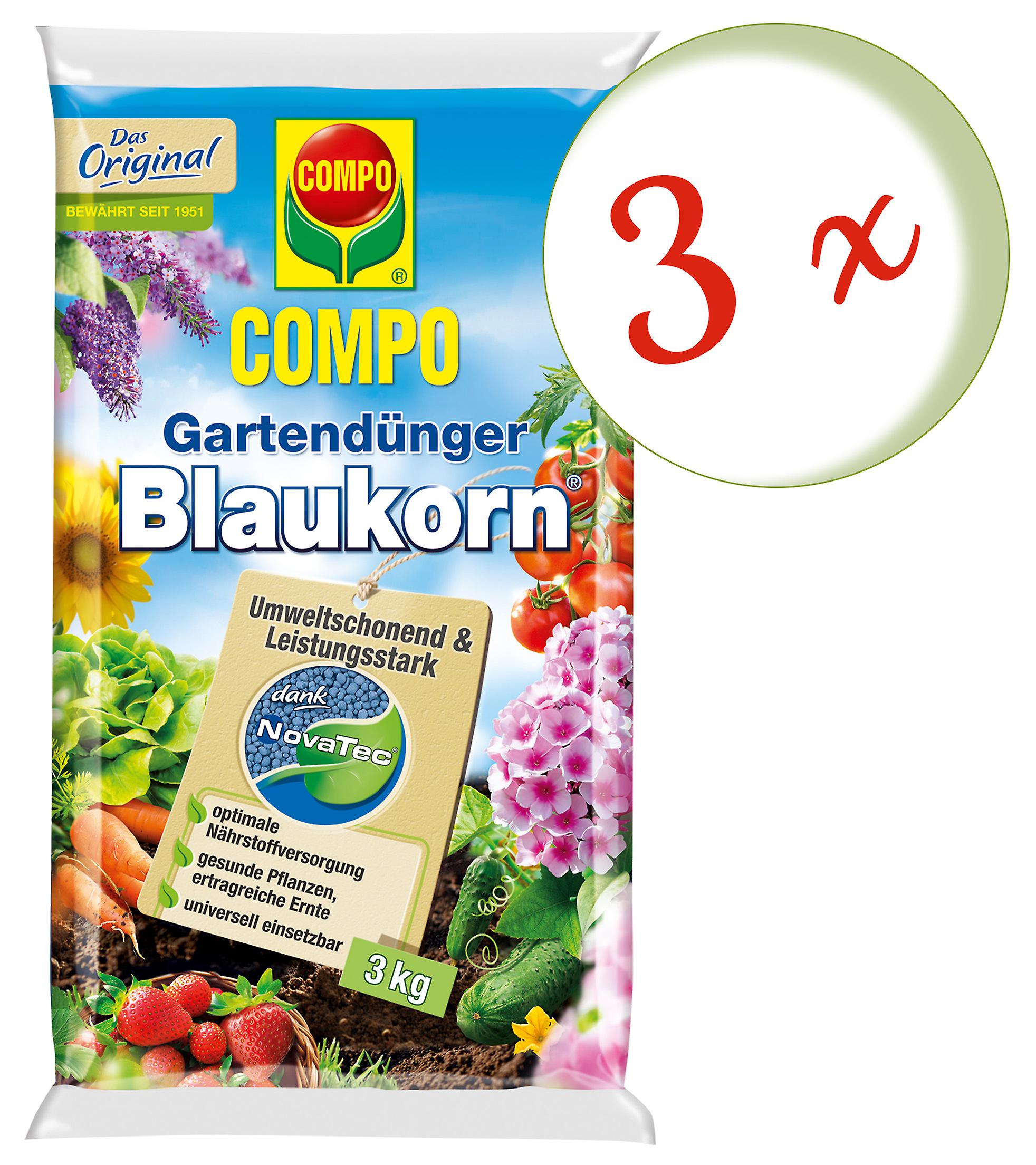 3 × كومبو حديقة الأسمدة Blaukorn® نوفاتيك® 3 كجم