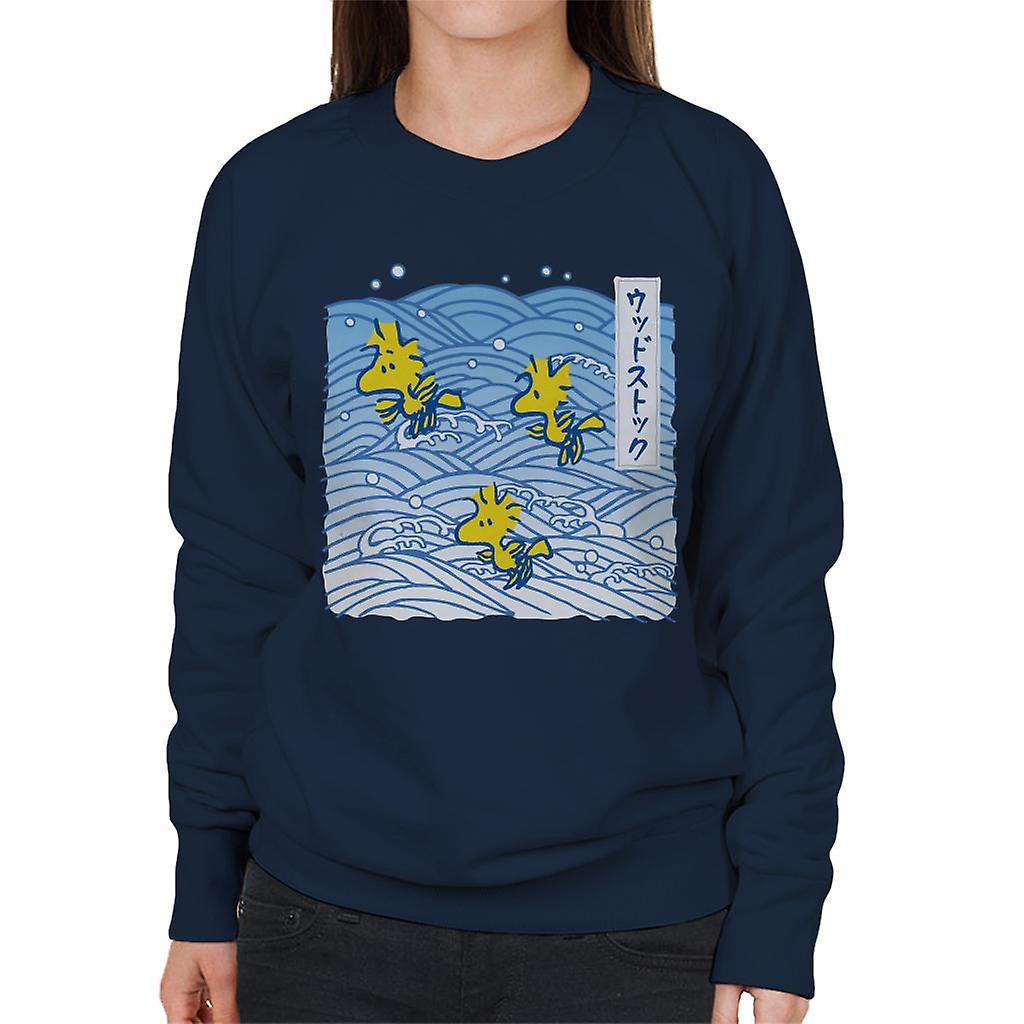 Peanuts Woodstock Japan Waves Women's Sweatshirt