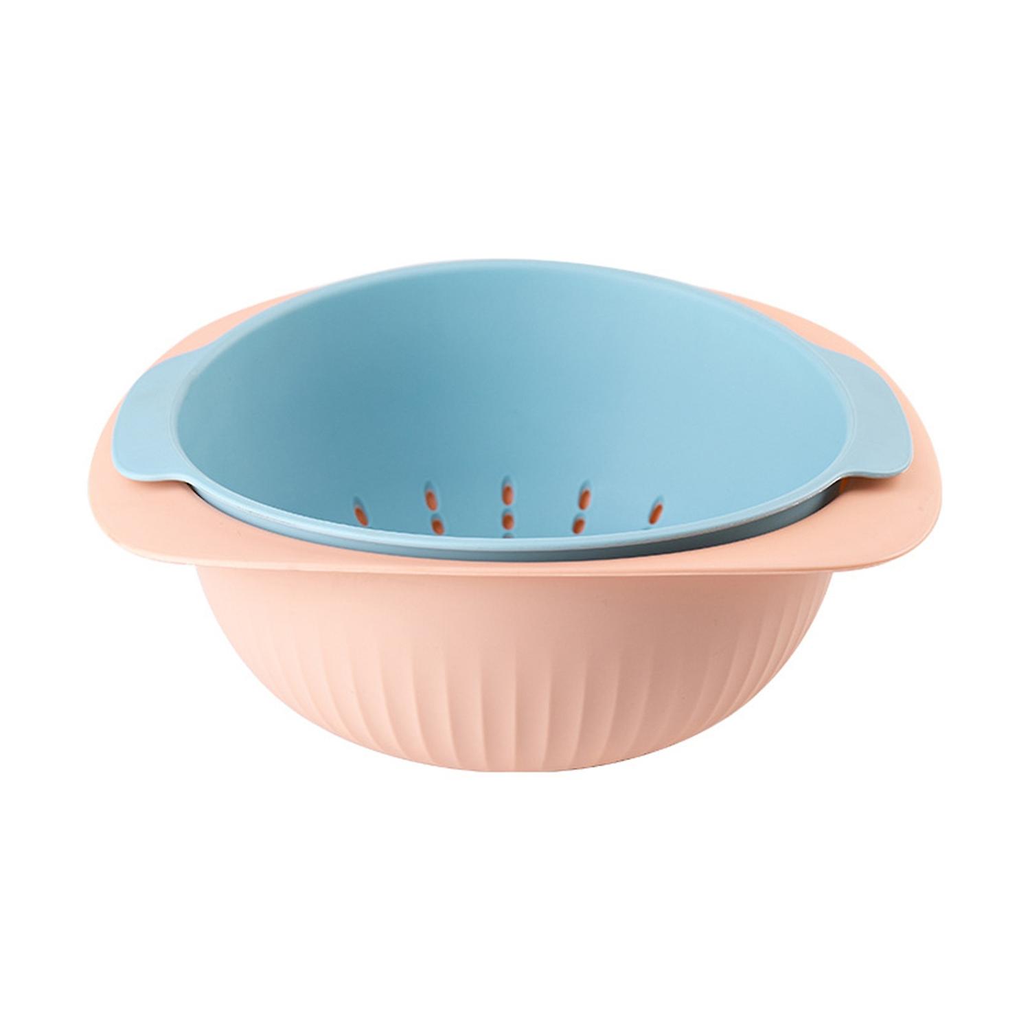 1 Set Separation Design Washing Strainer Bowl Quick Drainage PP Smooth Surface Vegetable Colander