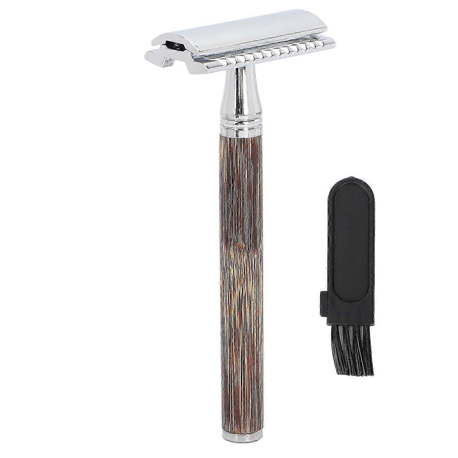 Eco-Friendly Razor with High-Grade Resin Handle, Adjustable Blade Gap Safety Razor, Replaceable Blades for Smooth Shave, Long Handle with Firm
