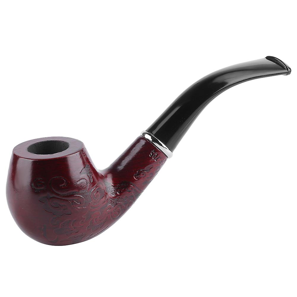 Exquisite Removable Solid Wood Carving Smoking Cigarette Pipe Gift Craft