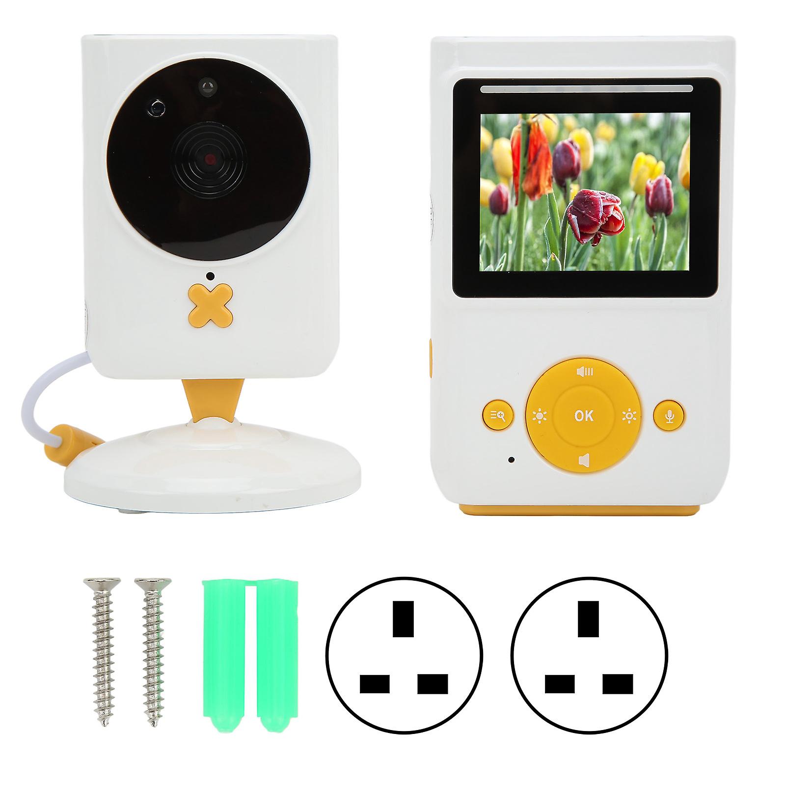 2.4in Baby Monitor with Camera LCD Screen 2.4 GHz Wireless Voice Control 2 Way Audio for Infant AC100‑240V