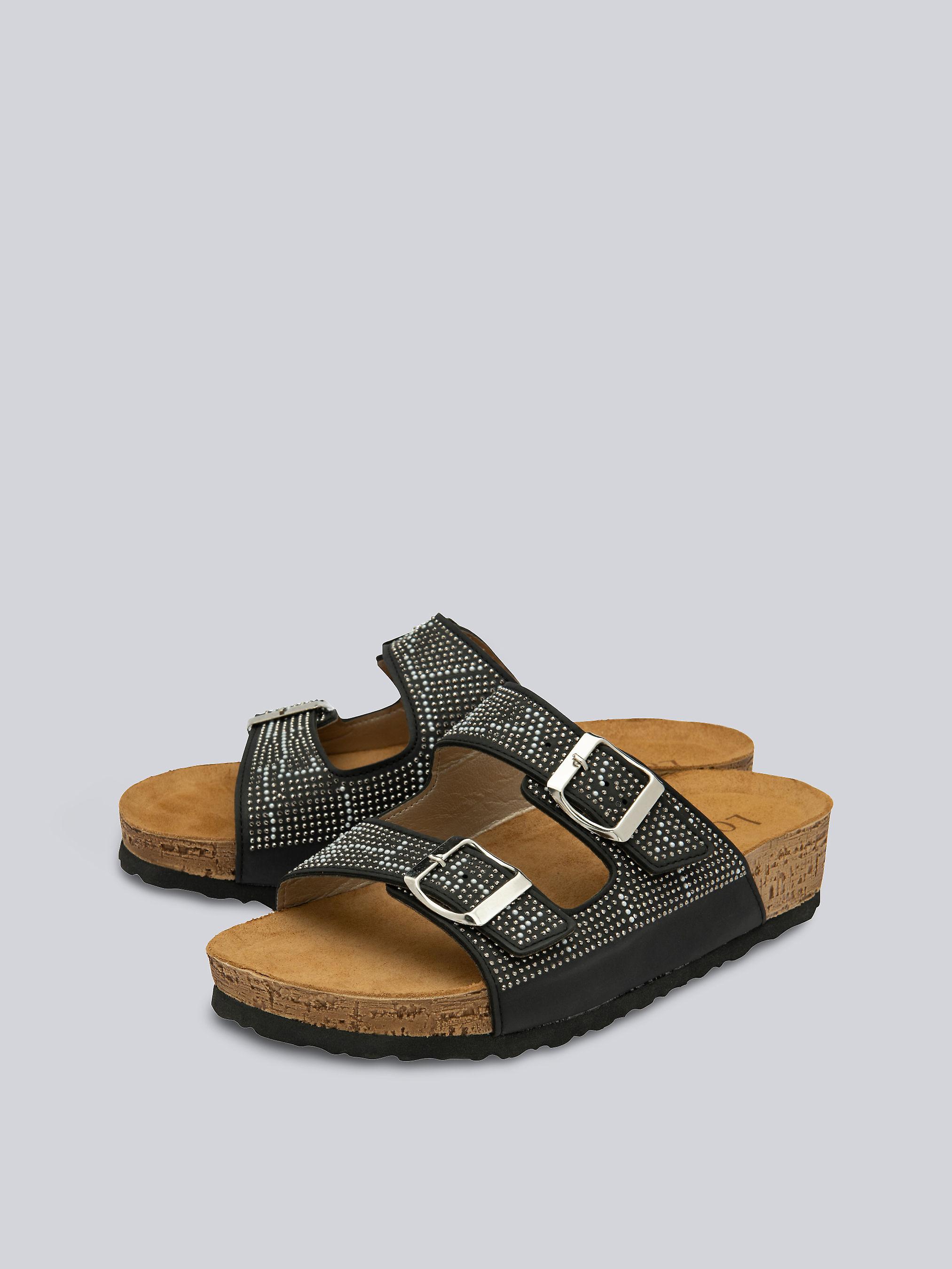 Lotus Tafella Sandals in Black