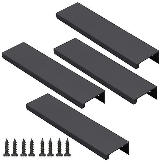4Pcs Concealed Hidden Cupboard Handles Polished Surface Simple Installation Invisible Furniture Finger Edge Pulls Cabinet Handles