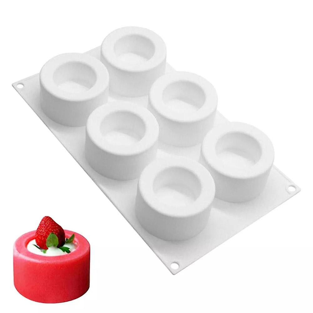 Silicone 6-Link Cupcake Mold Easy Release Non-Stick Bakes Perfect Embossed Dimpled Cupcakes