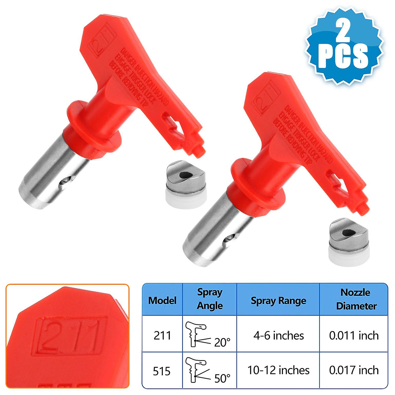 4pcs Airless Spray Gun Tips Nozzle for Titan Wagner Paint Sprayer Tool 211