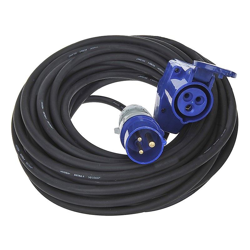 CEE Extension Cable 10M with CEE Angled Connector + Schuko Socket 3x1.5mm²