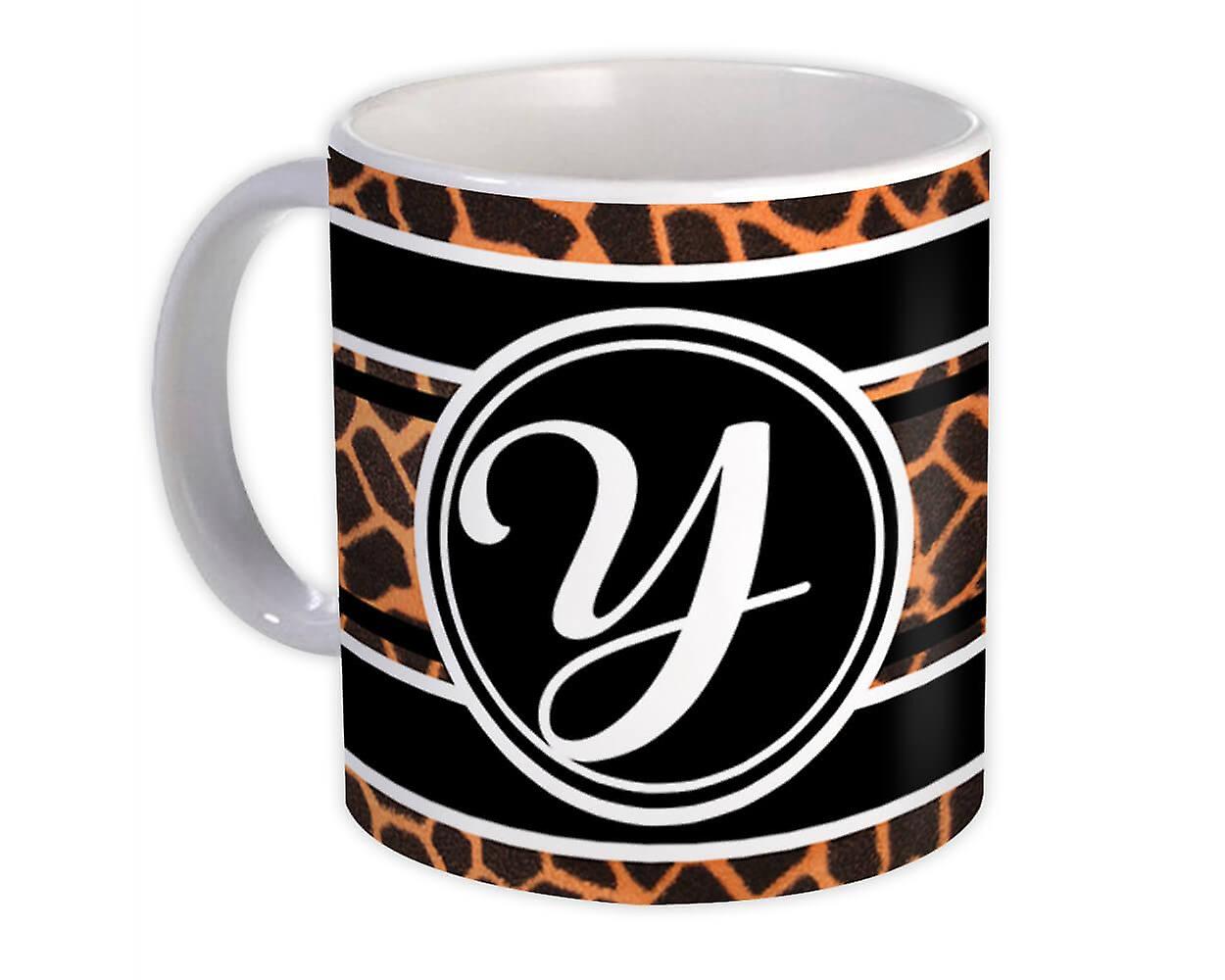 礼品杯：Monogram Letter Y Giraffe
