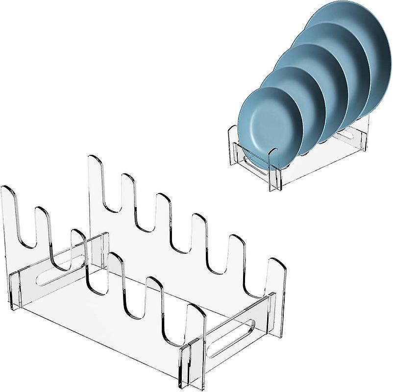 Acrylic Plate Display Stand, Clear Dish Display Stand, Clear Acrylic Dish Drain Rack Storage Rack, T