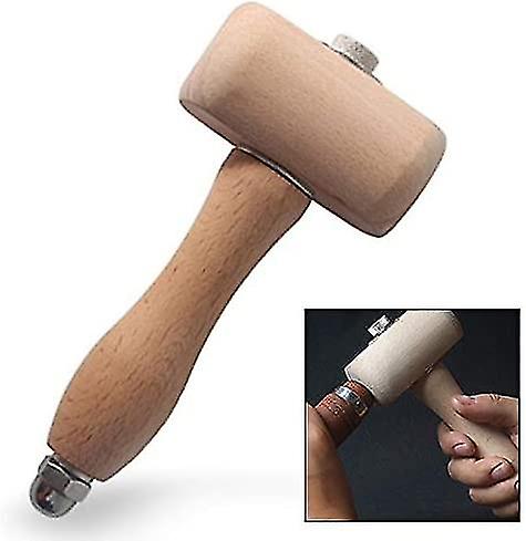 Beech Wood Mallet Hammer Tool, Wood Carving Hammer Leather Craft Carving