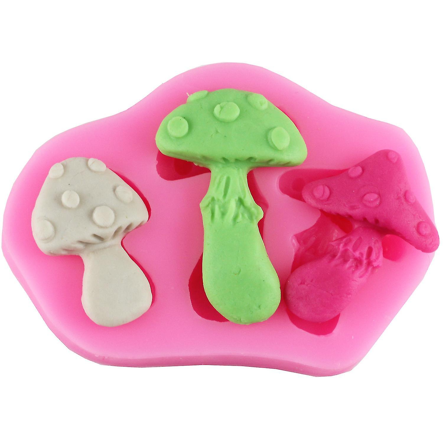3-hole Mushroom Shaped Silicone Cake Mold