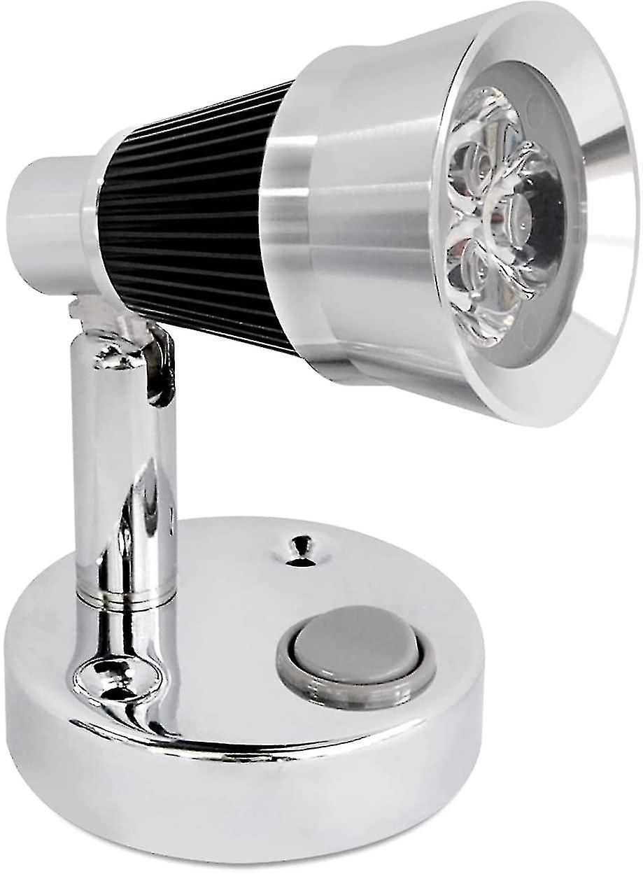 12 Volt LED Reading Light - Black Shade Bedside Light - Cool White Lighting Map Light for RV, Car, M