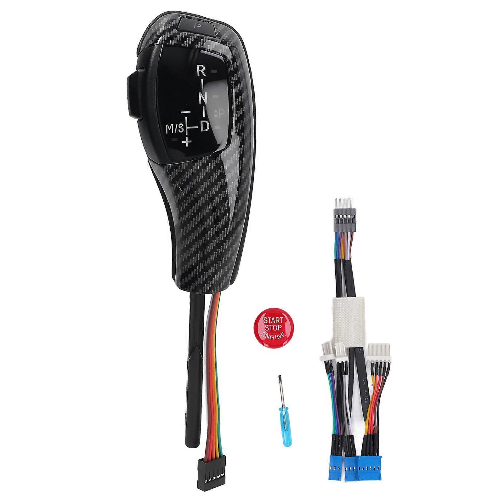 Led Gear Shift Knob Shifter Lever Head Retrofit Kit With Engine Start Stop Button For E61 E60 E46 Lhd Silver Color