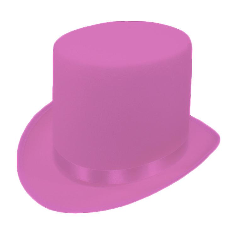 Bristol Novelty Unisex Wool Effect Top Hat Pink