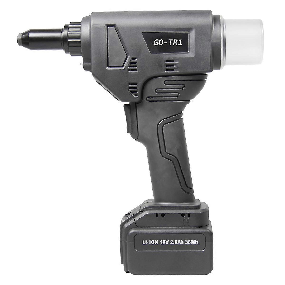GO-TR1 Riveteuse aveugle sans fil à trois griffes - Capacité : rivets aveugles à trois griffes 5,2 / 6,4 / 7,5 mm - 2 batteries et chargeur inclus.