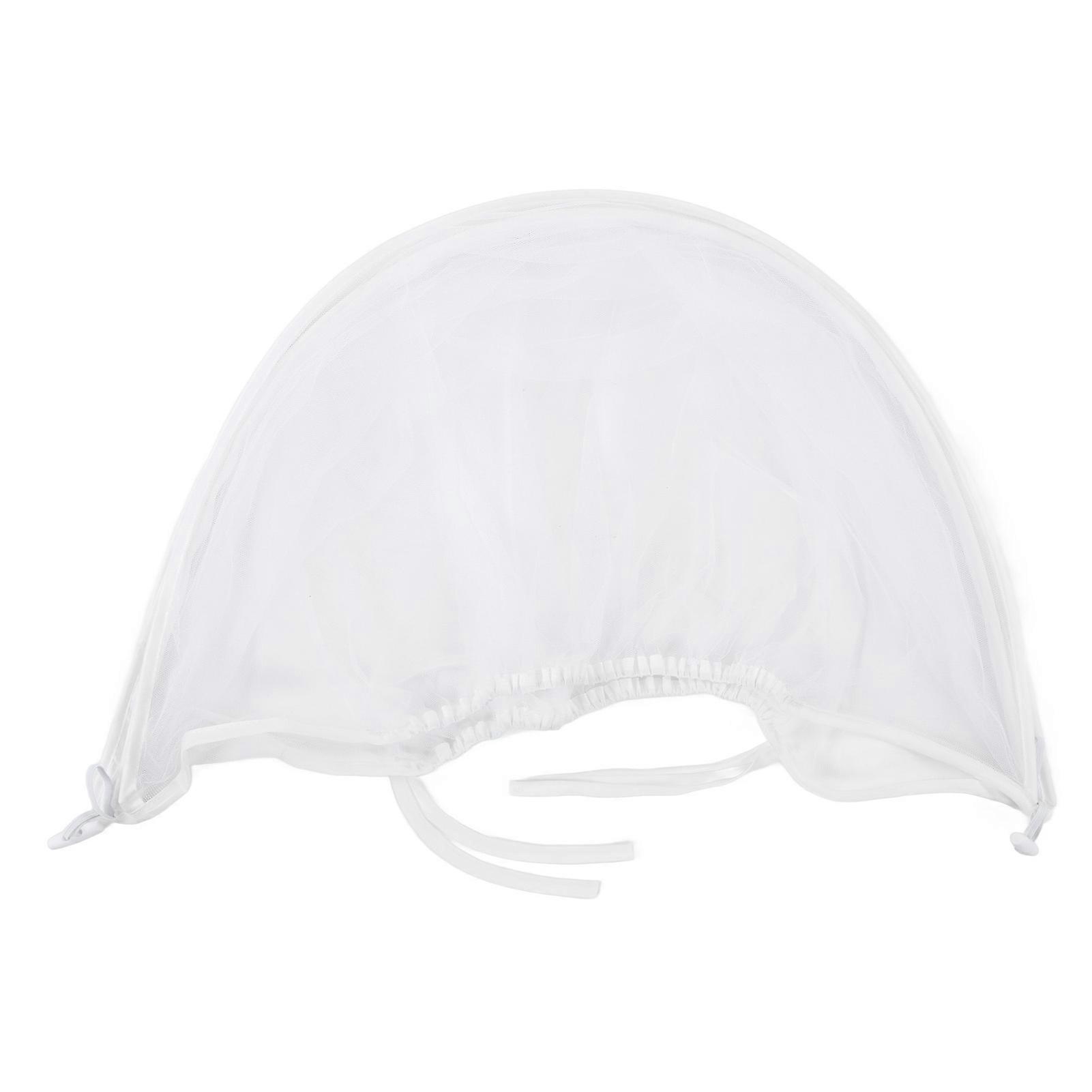 Car Seat Repellent Net Universal Zipper Breathable Stroller Mesh Repellent Net Large For Infant White With White Edge Cover