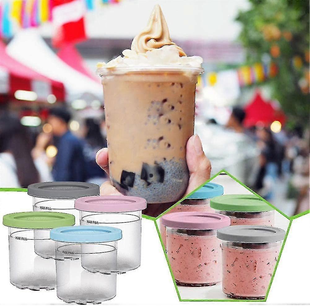 CXQ Ersatz-Pints Für Ninja Creami – 6 Stück Mit Deckeln, Lebensmittelecht & Spülmaschinenfest