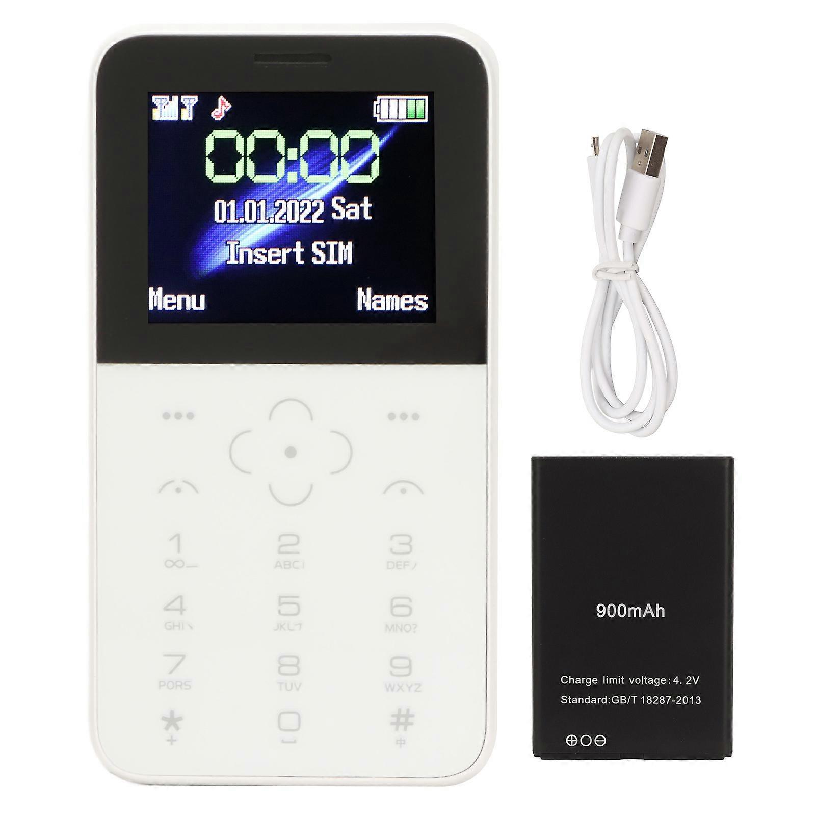 SOYES S10P Mini Card Cellphone Ultra Thin Small Portable Backup Keyboard Mobile Phone for Kids Children Students White