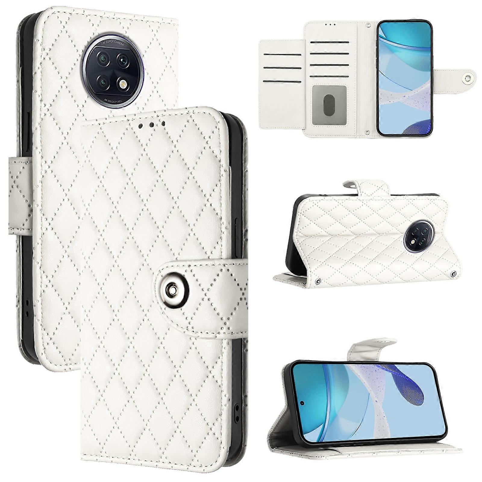 Boîtier en PU rhombique pour Redmi Note 9T Global