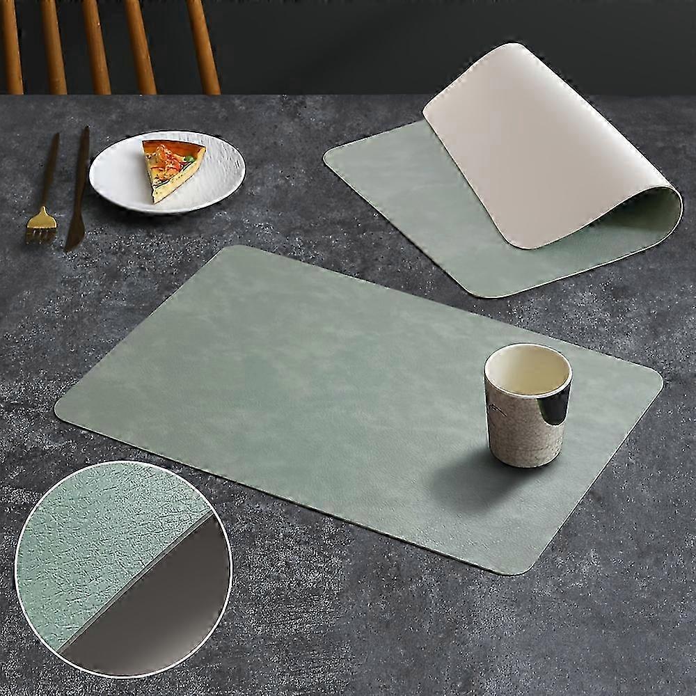 4pcs, Placemats, Rectangular, Waterproof, Insulated Table Mats For Dining Kitchen, Cowhide Pattern