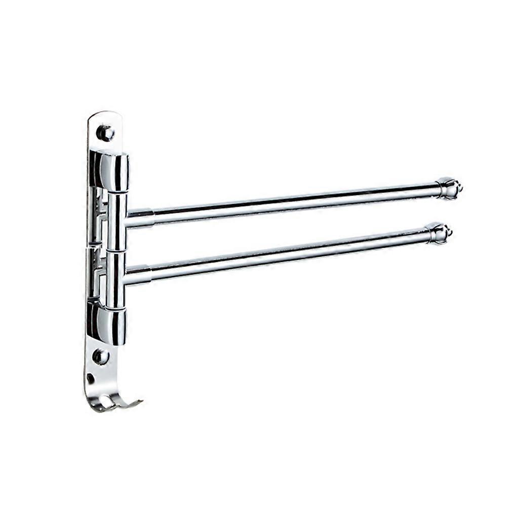 Bathroom Towel Rack, Rotating Towel Rack, Wall-Mounted Towel Bar Suitable for Bathroom Organizer-F