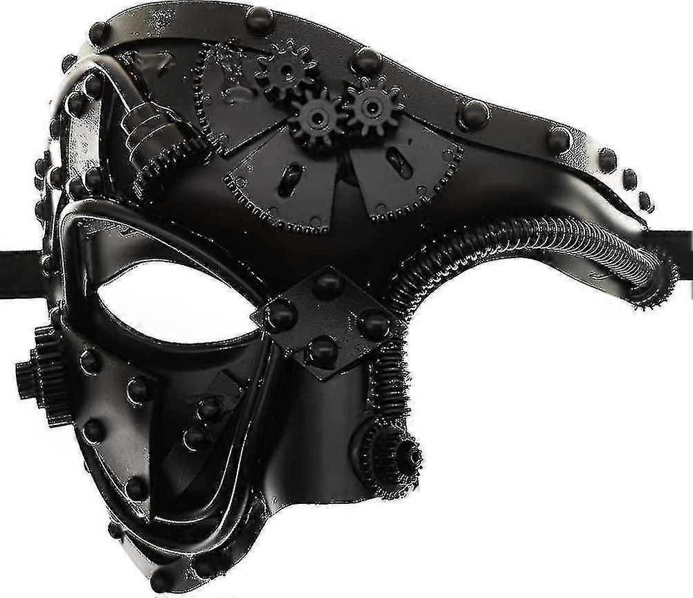 Steampunk ميتال سايبورغ قناع البندقية، قناع تنكرية لزي هالوين