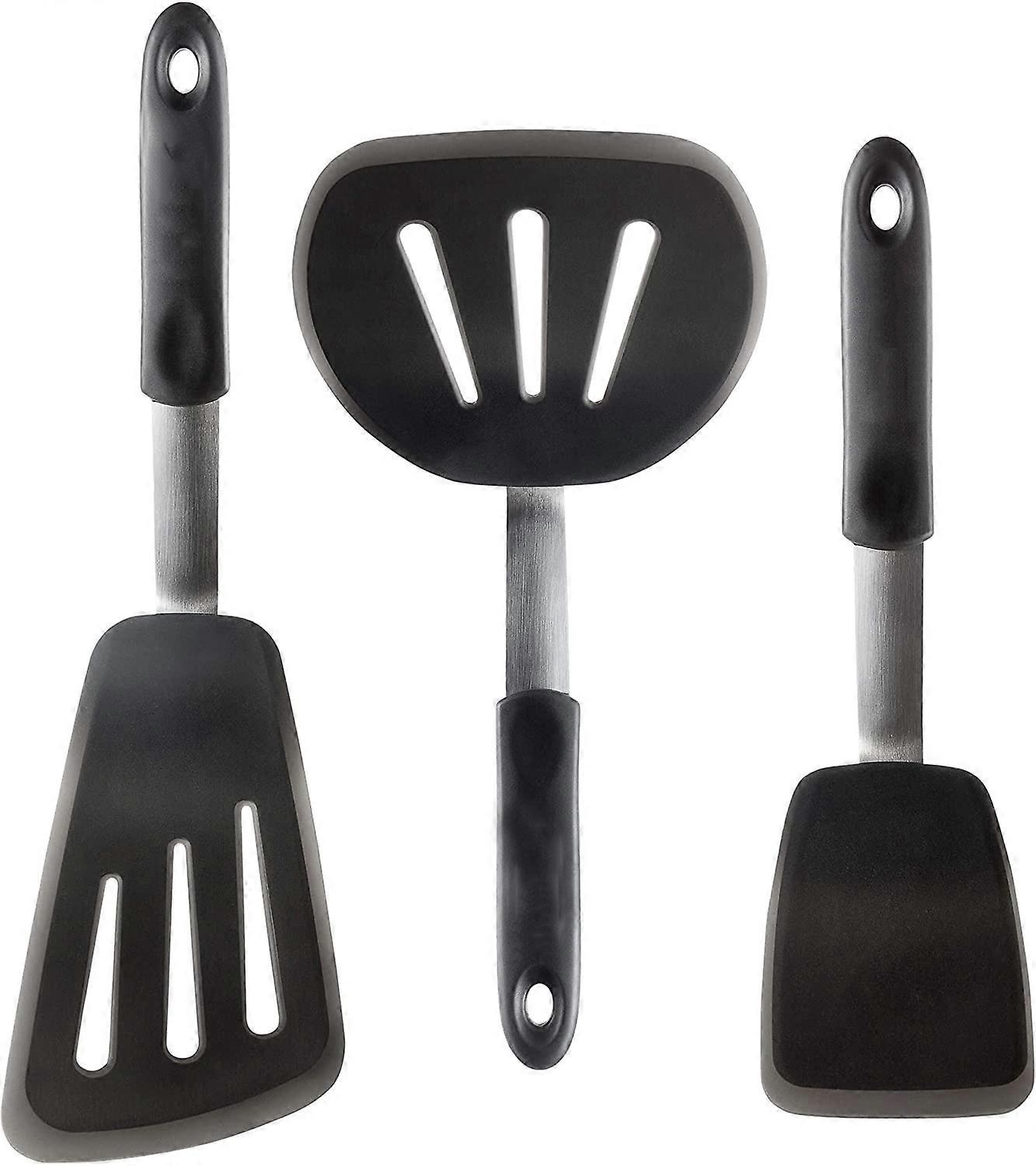 Set di Spatole Tornitore in Silicone 3 Pezzi Di Oro Chef Series - Spatole in Silicone Flessibile Resistente al Calore 600F - Set Utensili da Cucina in Silicone - Egg Tu