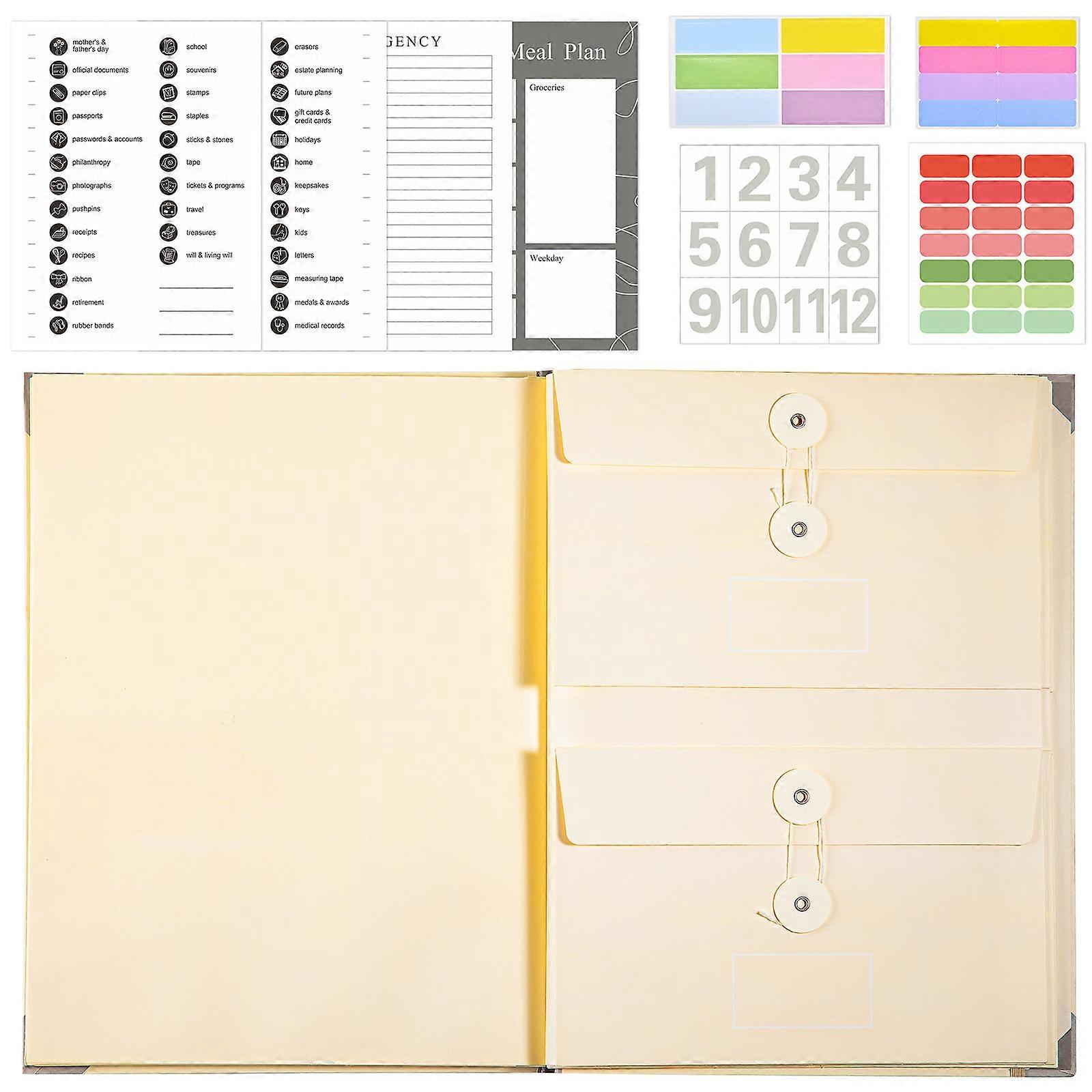 Document Organizer Folio, In Case I Go Missing Binder, 2024 Important Document Binder, Pocket Organ Storage Binder