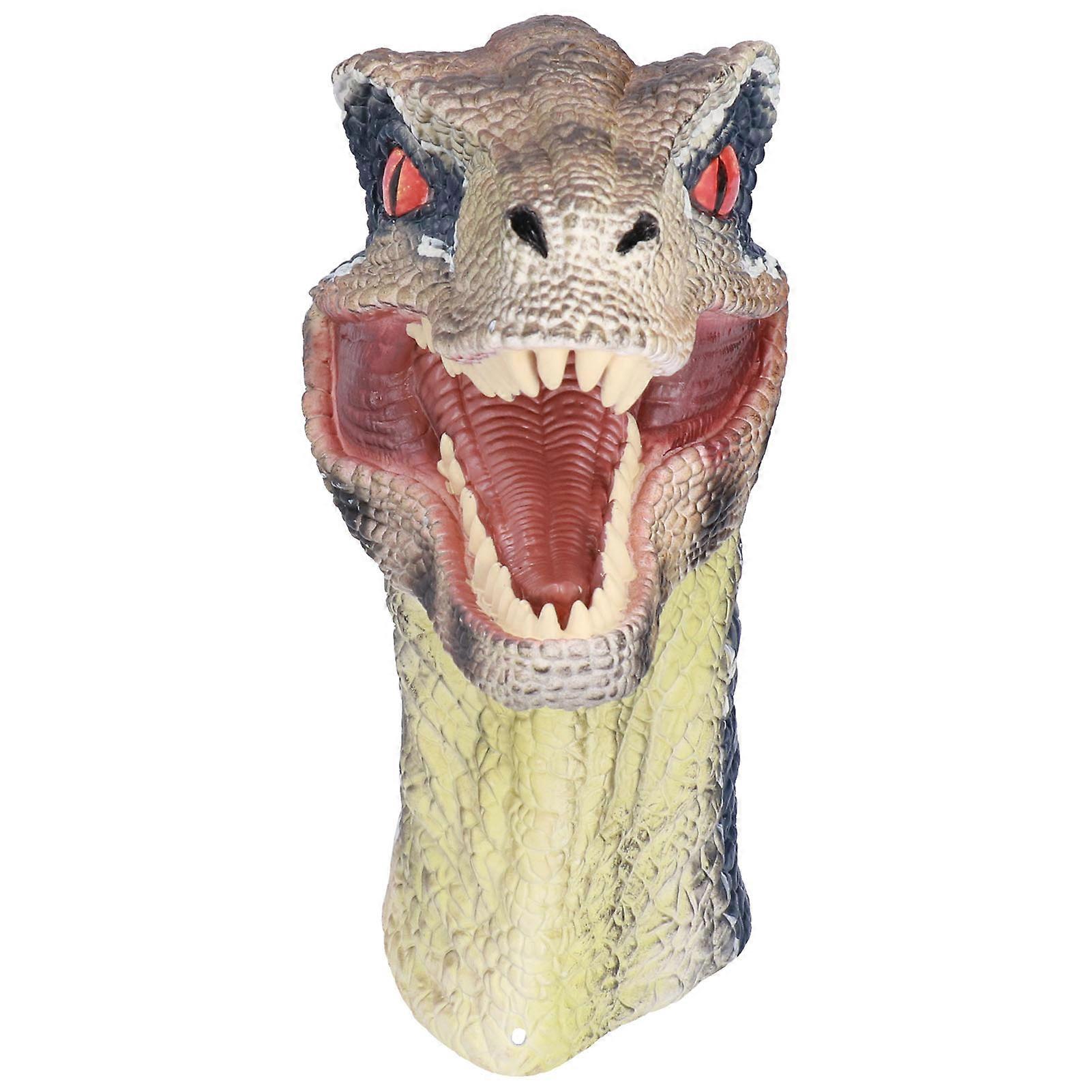 Lifelike Dinosaur Hand Puppet Movable Dinosaur Head Hand Puppets Interactive Kids Toy