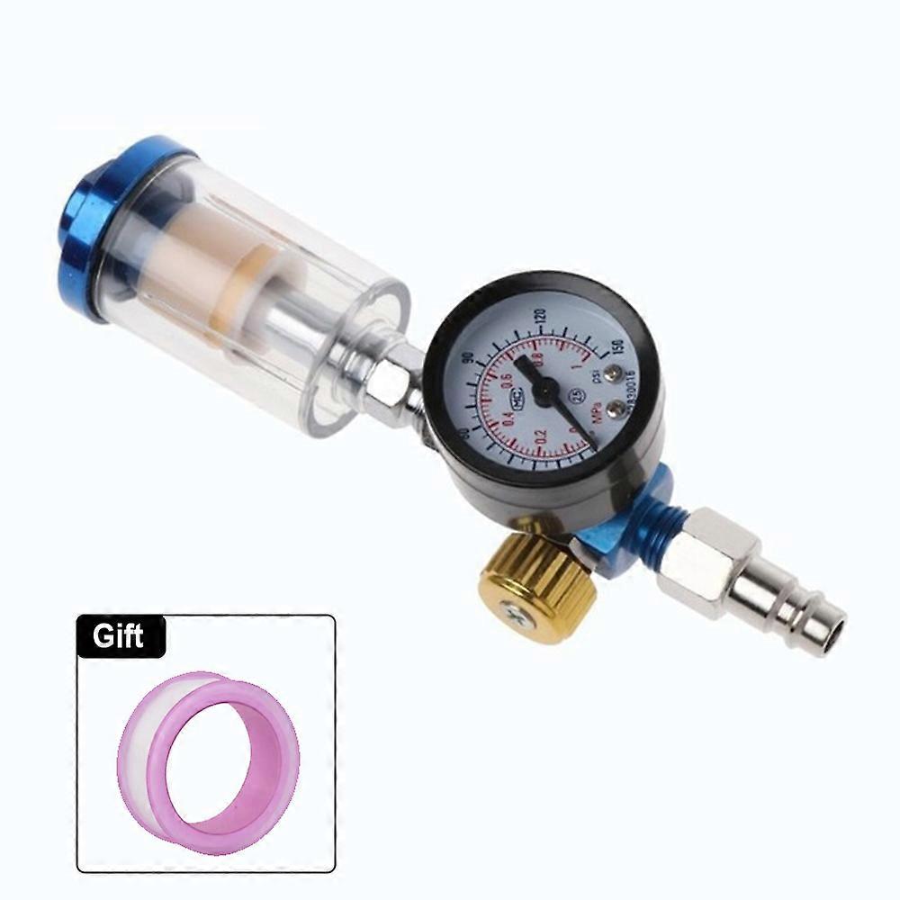 Spray Gun Pressure Regulator Spray Gun Pneumatic Tool Pressure Regulating Valve Water Pavilion+Online Water Trap Filter JP/EU/US